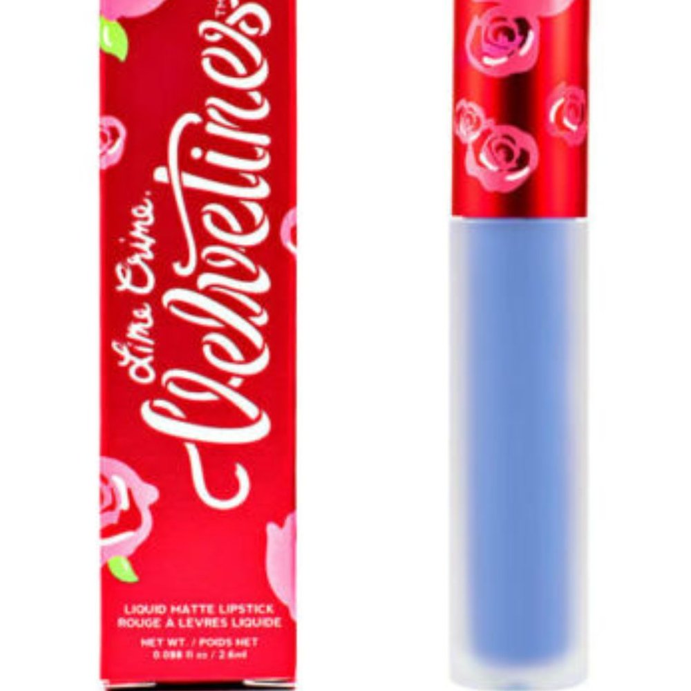 4x HP ๐ Lime Crime Velvetines Liquid Lipstick BLUE 'Teacup' Vegan USA Last One! - Picture 5 of 10